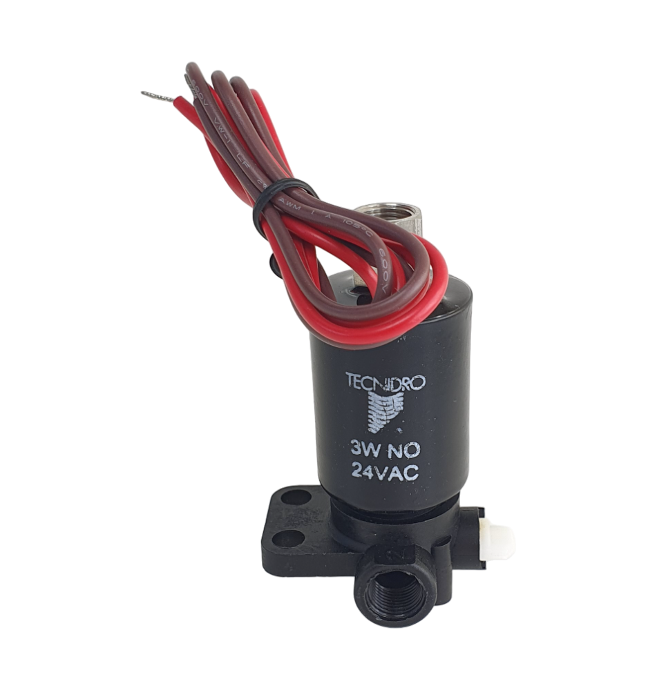 Tecnidro 3-Wege Magnetspule 24 VAC mit On/Off Schalter 1/8" IG